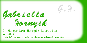 gabriella hornyik business card